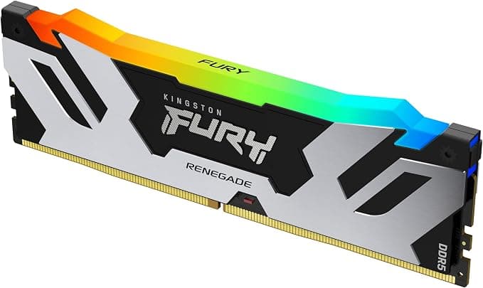كينغستون وحدة ذاكرة سطح المكتب رينيجيد RGB 16GB 7200MT/s DDR5 CL38 DIMM وحدة واحدة | انتل XMP 3.0 | تقنية مزامنة الاشعة تحت الحمراء | ثبات كسر سرعة المعالج | KF572C38RSA-16